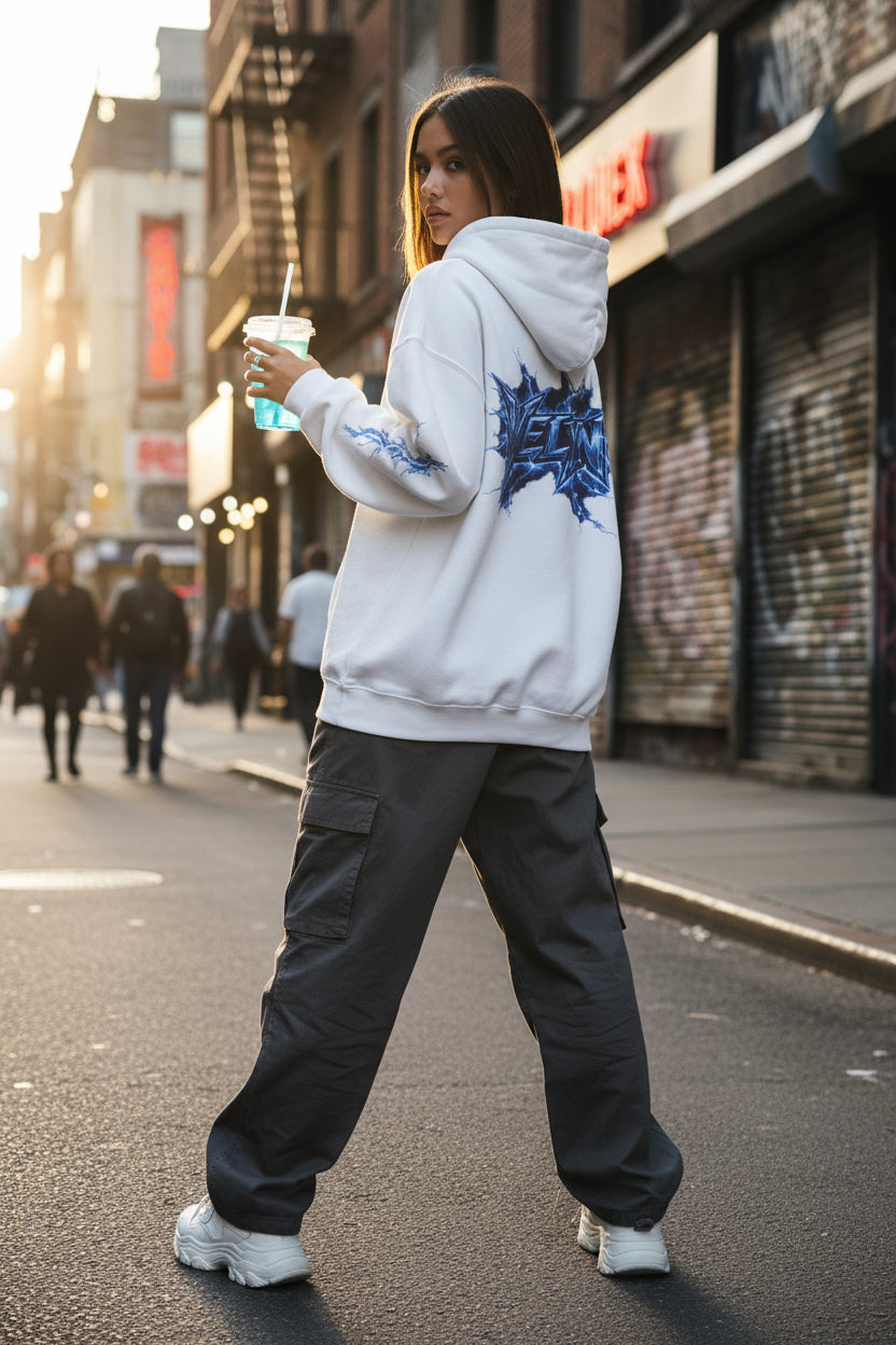 Sweat à capuche Voltage – Pull à motif éclair