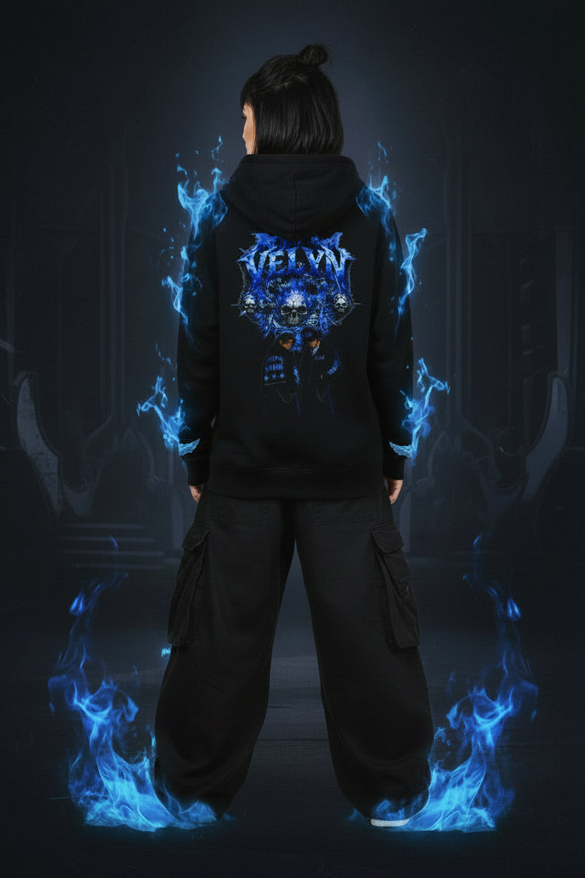 Full-Zip Hoodie – VELYN Collective Skull Cartoon Zip-Up