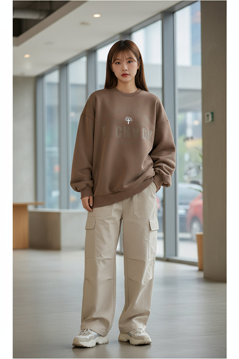 2025 Hoodies oversize homme, nouvelle mode, pull ample, col rond, vitalité jeune, imprimé lettres, manches longues, hauts streetwear S-3XL