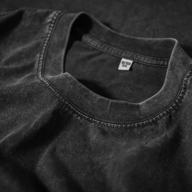 Herren Oversized T-Shirt – 230g Baumwolle, Vintage Washed, Kurzarm