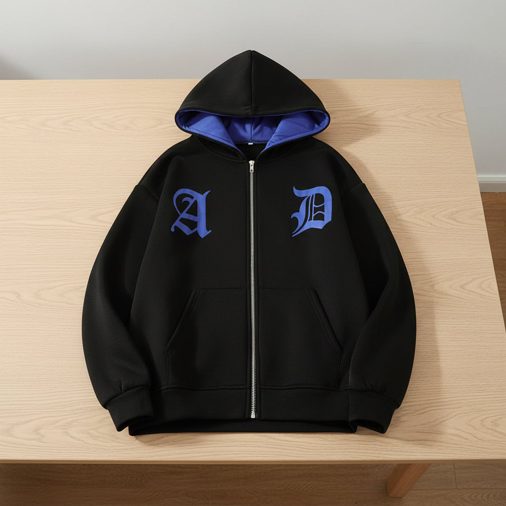 Oversized Zip-Up Hoodie – Unisex | Streetwear