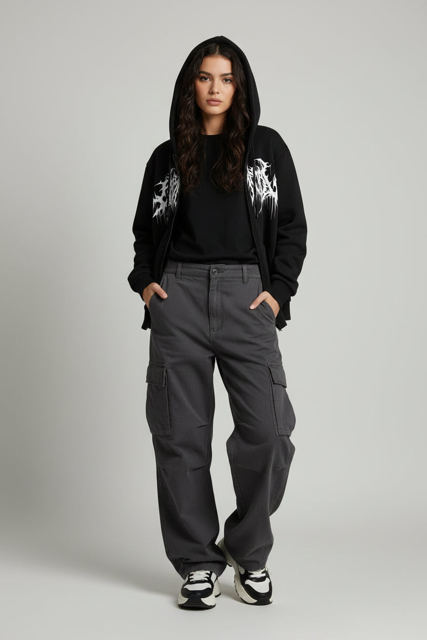 Y2K Hoodie – Herren Kapuzenpullover mit Grafikprint | Hip-Hop & Gothic Style