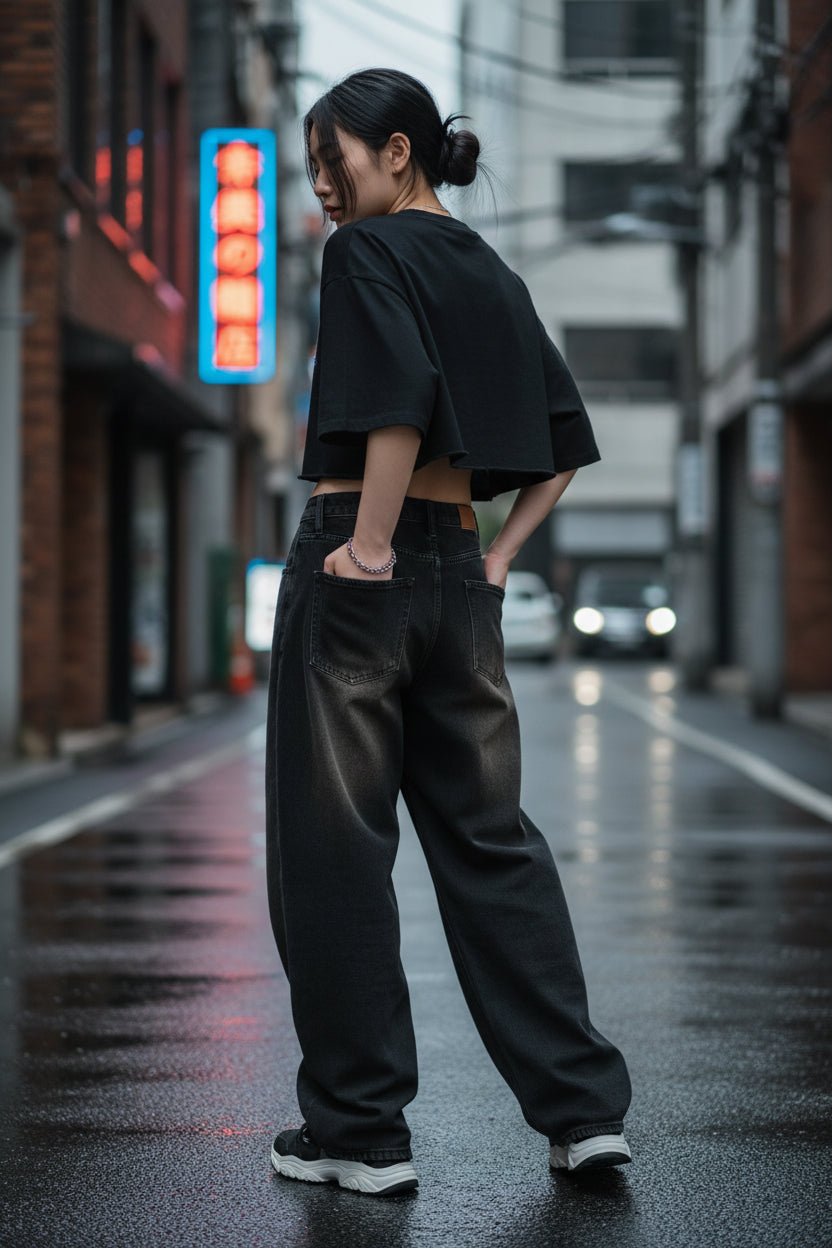 Baggy Wide-Leg Jeans | American Retro | Unisex