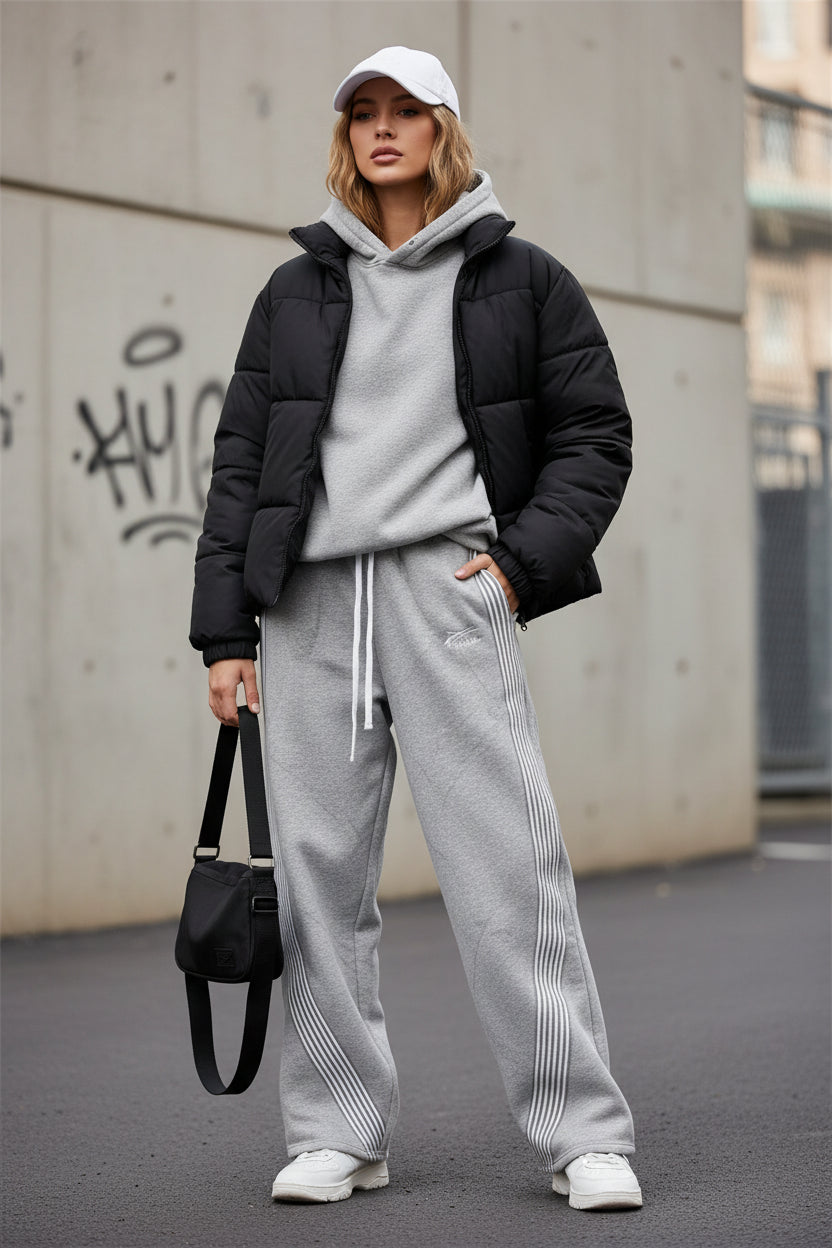 Y2K Cargo-Hose Damen – Weites Bein, Kordelzug, Streetwear Sweatpants