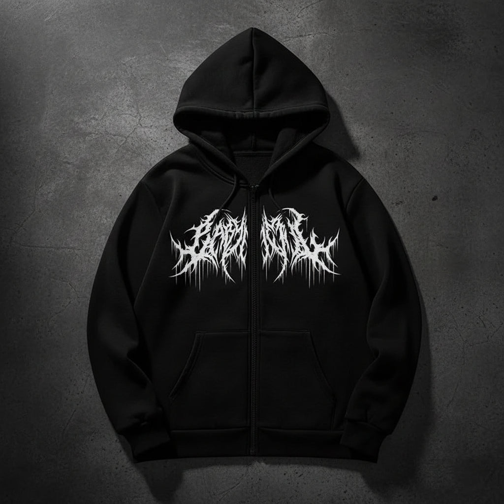 Y2K Hoodie – Herren Kapuzenpullover mit Grafikprint | Hip-Hop & Gothic Style