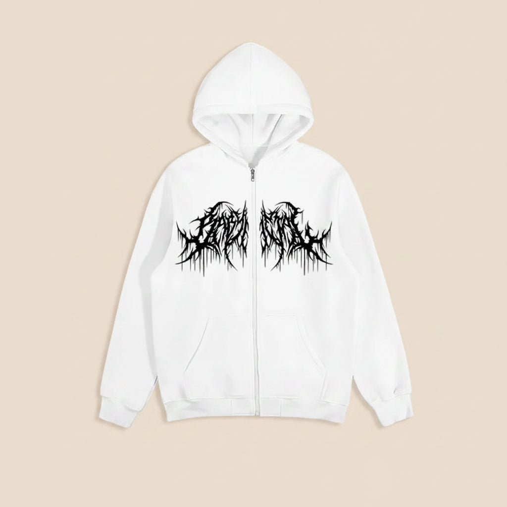 Y2K Hoodie – Herren Kapuzenpullover mit Grafikprint | Hip-Hop & Gothic Style