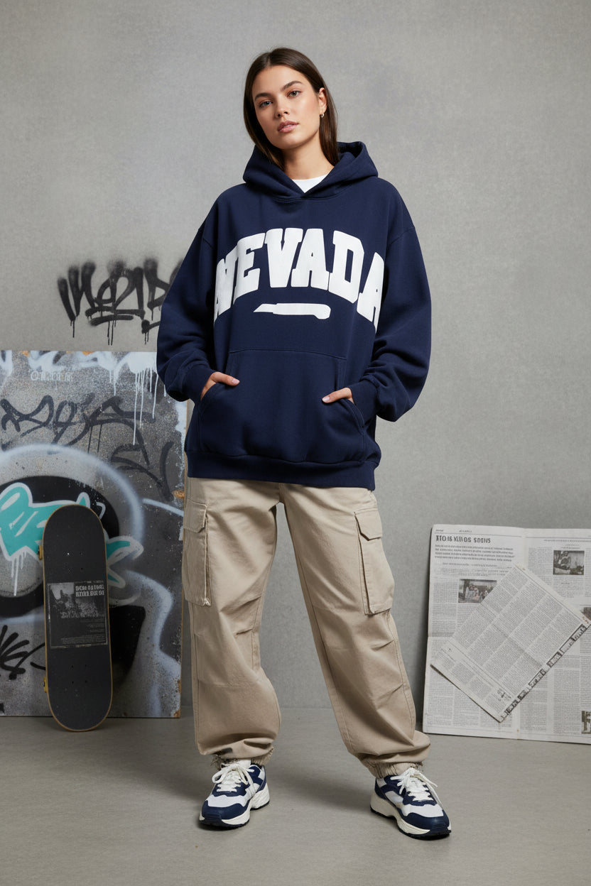 Y2K Gothic Zip-Hoodie – Oversized Sweatshirt mit Print