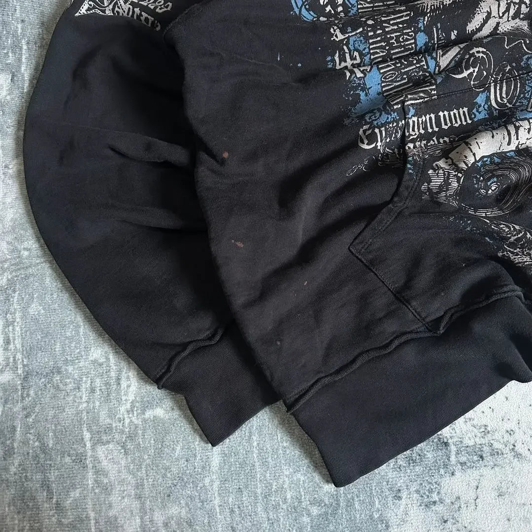 Y2K New Affliction Hoodie Retro Gothic Pattern Zipper Hoodie Men Street Hip Hop Harajuku Casual Oversize Coat Loose Streetwear