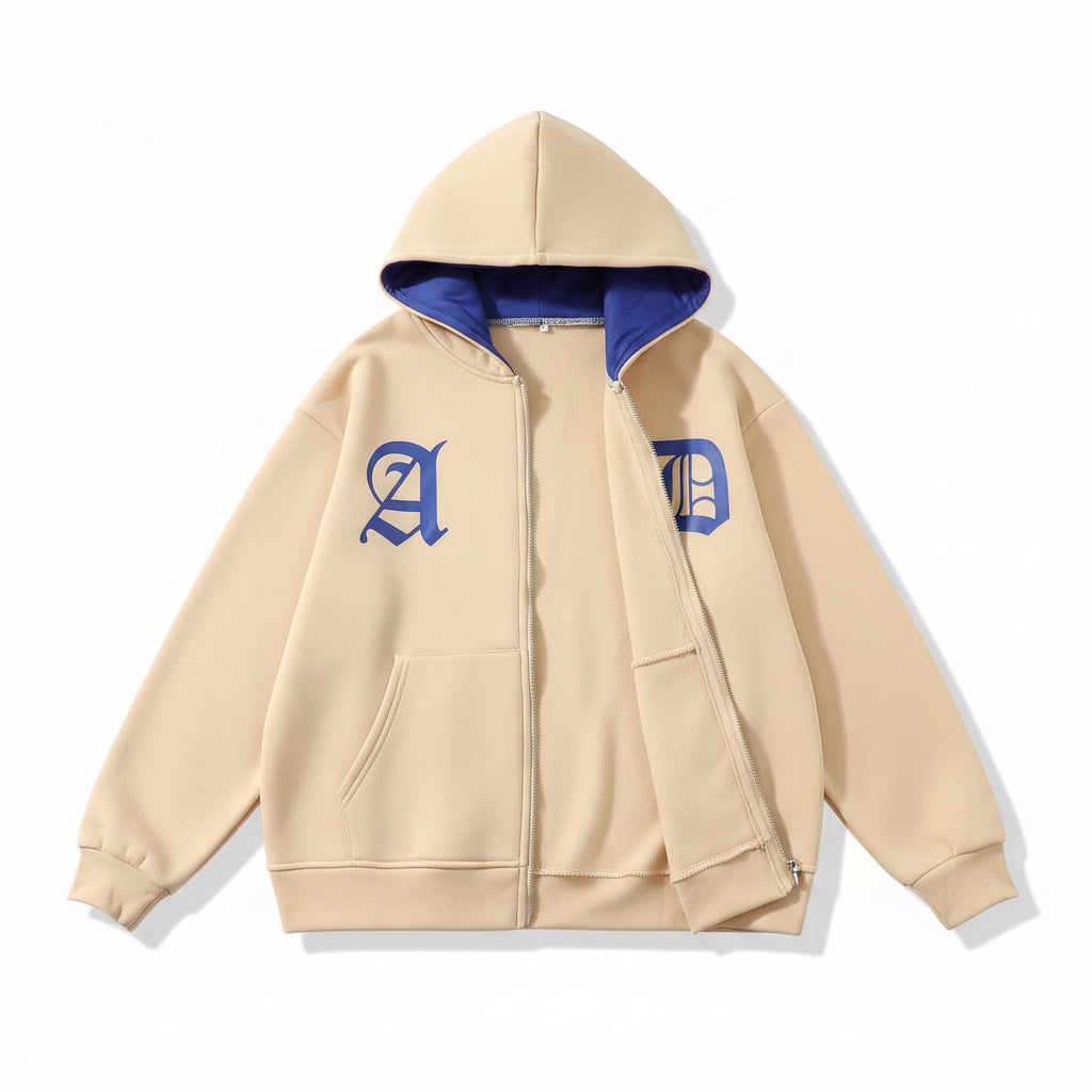 Oversized Zip-Up Hoodie – Unisex | Streetwear