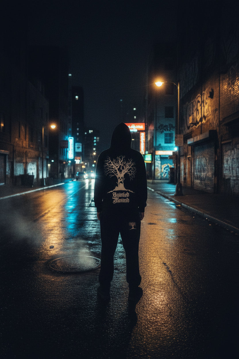 Y2K Gothic Zip-Hoodie – Oversized Sweatshirt mit Print