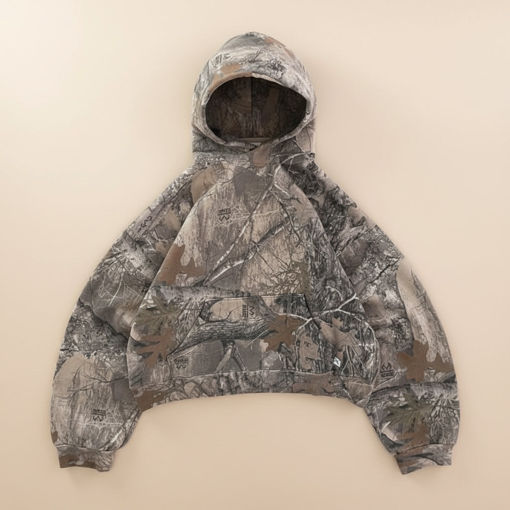 Y2K Camo Zip-Up Hoodie – Unisex | Oversized Streetwear